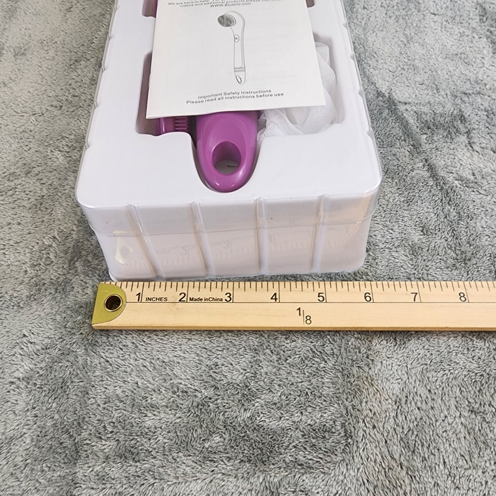 Blushly Cleansing & Exfoliating Body Brush with (4) Brush Heads - PURPLE - Picture 5 of 5